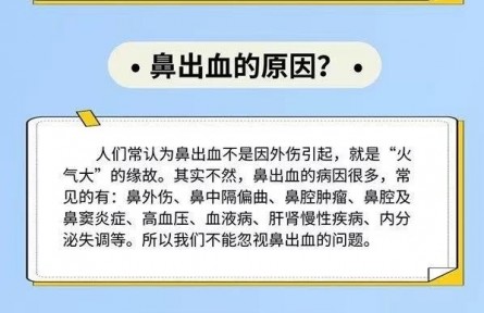 健康問答 | 鼻出血該怎么辦？