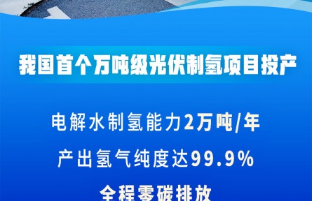 我國首個(gè)萬噸級光伏制氫項(xiàng)目投產(chǎn)