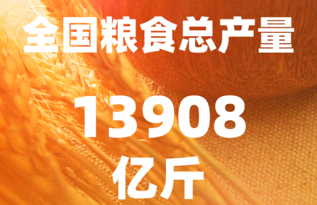 再創(chuàng)歷史新高！2023年全國糧食總產(chǎn)量13908億斤